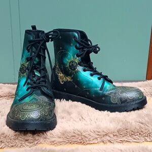 Vegan Celestial Green Boots - unisex W9/M7